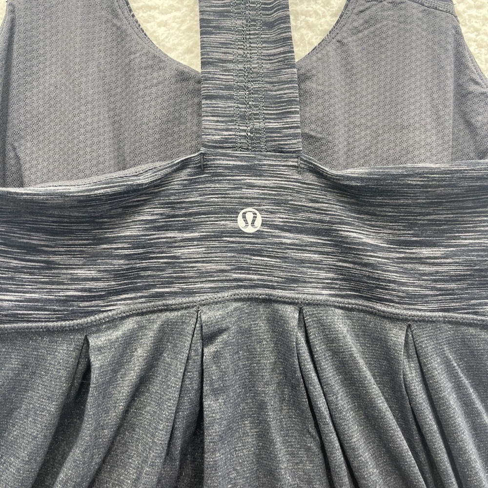 Lululemon TankTop Womens 6 Gray Power Yback Sleeveless Gym Yoga Active Workout - Picture 9 of 11
